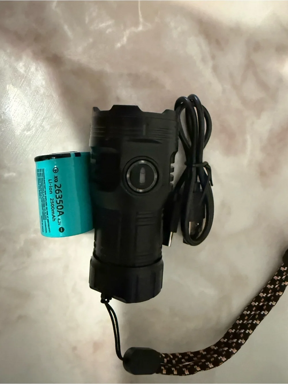 Compact Black Monocular Scope with Rechargeable Battery